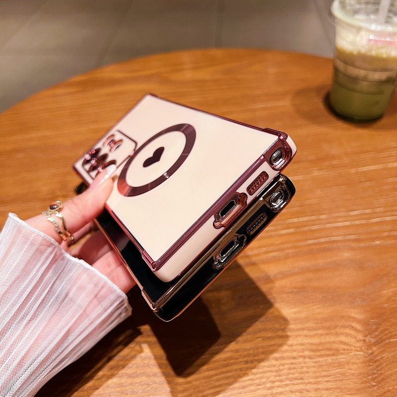 Ốp Điện Thoại Silicon Mạ Điện Hình Trái Tim Cho Samsung Galaxy S23 S22 Ultra Samsung S23 S22