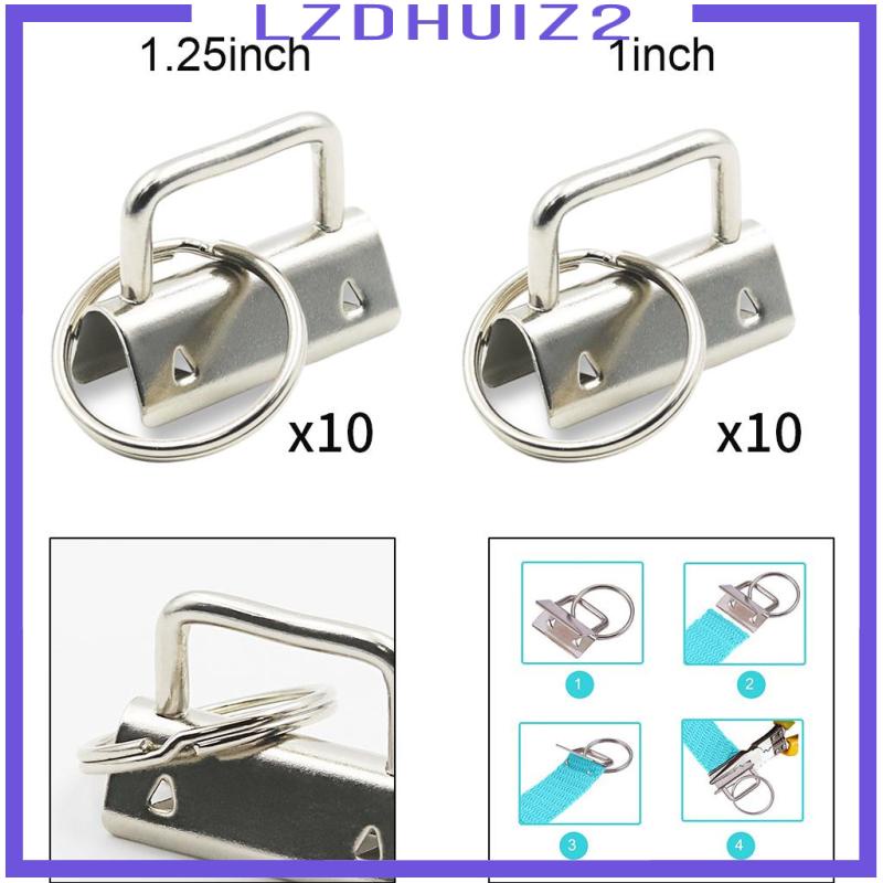 Bộ 10 Móc Khóa Bằng Kim Loại Có Móc Khóa Tiện Dụng