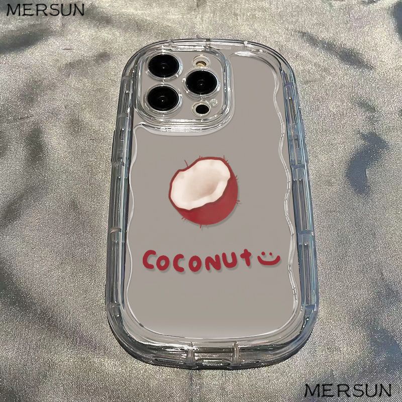 ✅Ốp Điện Thoại Mềm Trong Suốt Chống Sốc Màu Xanh Lá / Dừa Cho Iphone Promax xs 14 xr 13 117 8p 12 YUW1