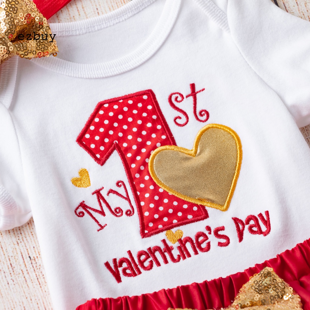 Bộ 3 Món Áo Liền Quần + Chân Váy + Băng Đô Mềm Mại Thời Trang Cho Bé Gái