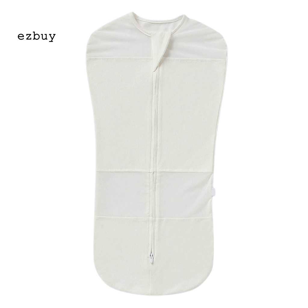 [EY] Chăn Quấn Em Bé Chất Liệu Cotton Có Dây Kéo Kép Màu Trơn Parisarc