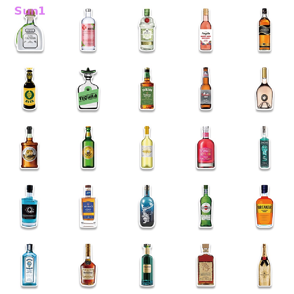 Set 50 Miếng Dán Hoạt Hình Trang Trí Xe Hơi / Vali / Laptop / Máy Tính Bảng