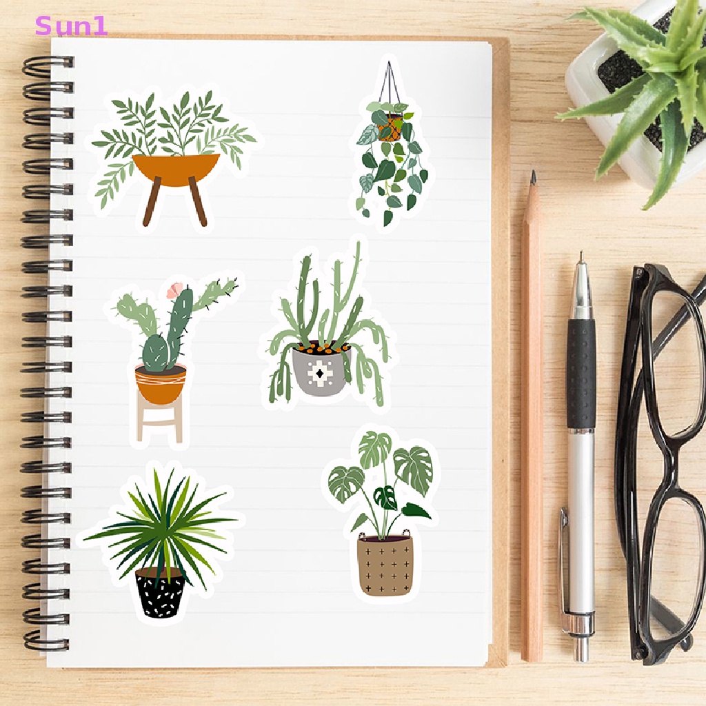 Sun1 > 44 Nhãn Dán Graffiti Họa Tiết Cây Xanh Hoạt Hình Trang Trí Hành Lý / Xe Hơi / Máy Tính Bảng / Điện