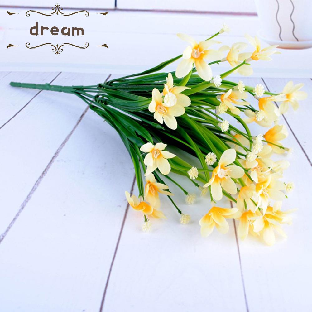 【DREAMLIFE】Artificial Orchids Decoration Faux Silk Fencing Floral Tributes Bouquet