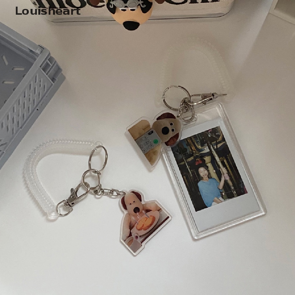 Móc Chìa Khóa Bằng Acrylic Trong Suốt Hình Chú Chó Dễ Thương