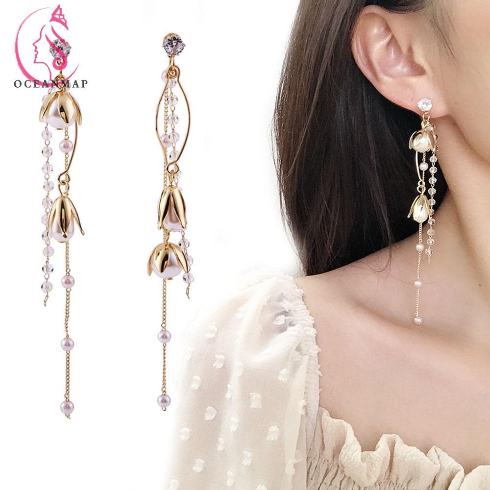 Khuyên Tai Kim Loại Dáng Dài S925 Thời Trang Cho Nữ