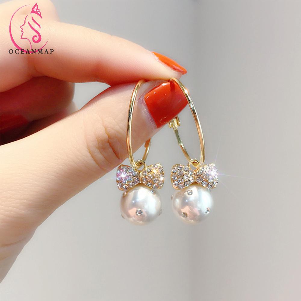 Bông Tai Chất Liệu Kim Loại Đính Đá S925 Thời Trang Cho Nữ