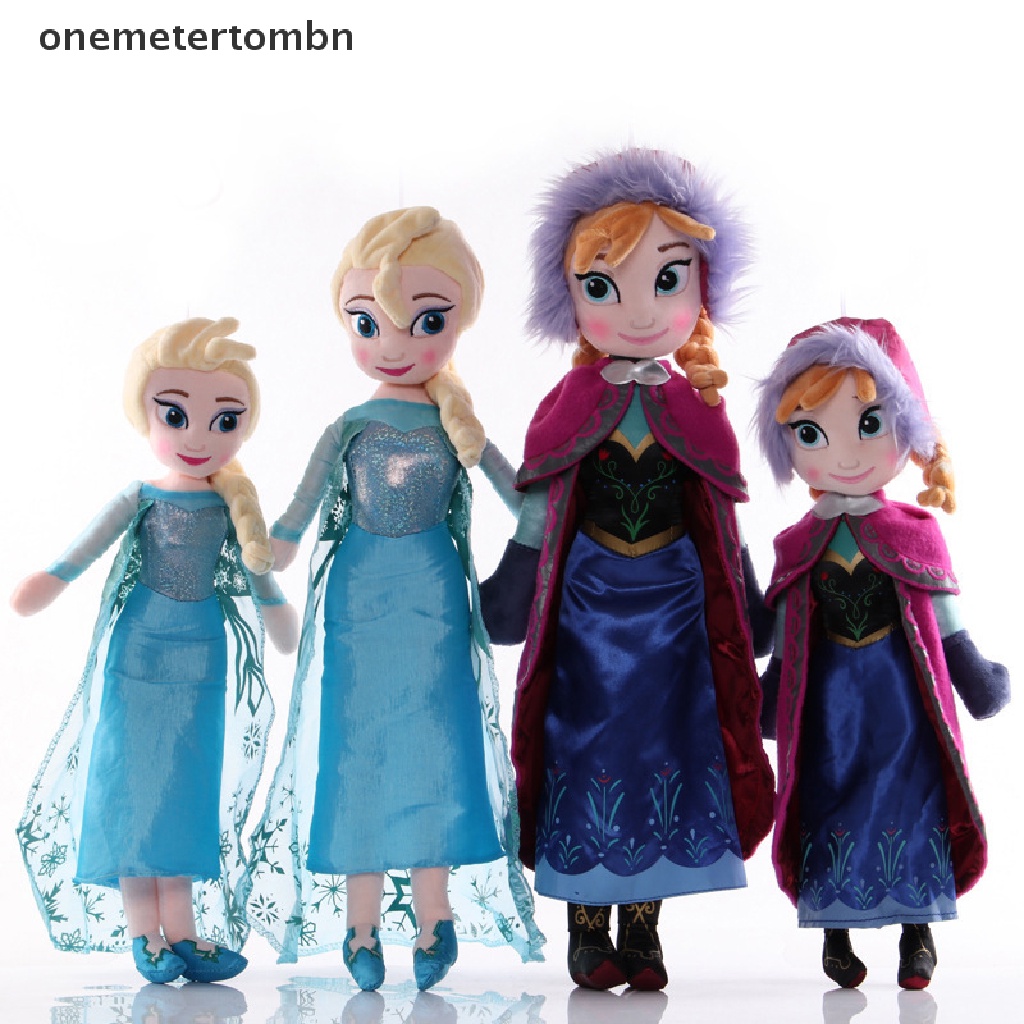 1 Búp Bê Nhồi Bông Công Chúa Anna Elsa Kích Thước 30 / 40 / 46 / 50CM