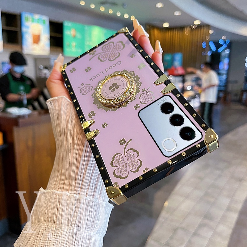 Ốp Điện Thoại Chống Sốc Hình Vuông Cho Vivo V27 Pro V27e