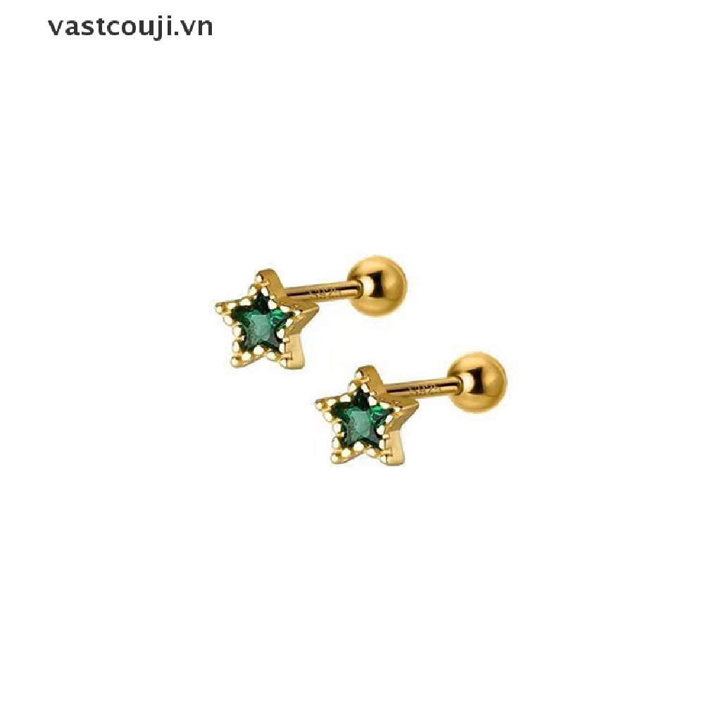 1 Đôi Bông Tai Đính Đá Zircon Thời Trang Cho Nữ