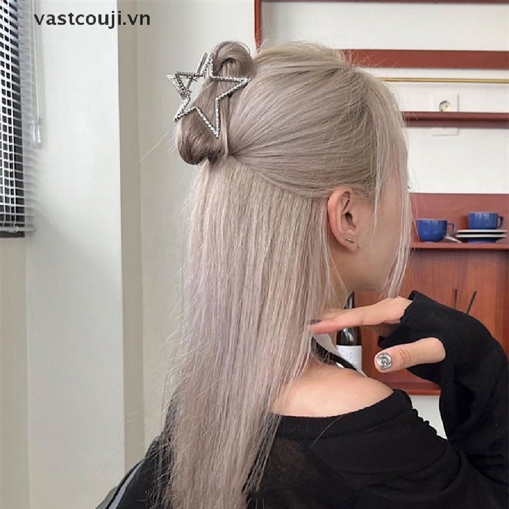 Kẹp Tóc Hình Ngôi Sao Năm Cánh Rỗng Phong Cách Harajuku Nhật Bản Ngọt Ngào Cho Nữ VASTJI Y2k VN