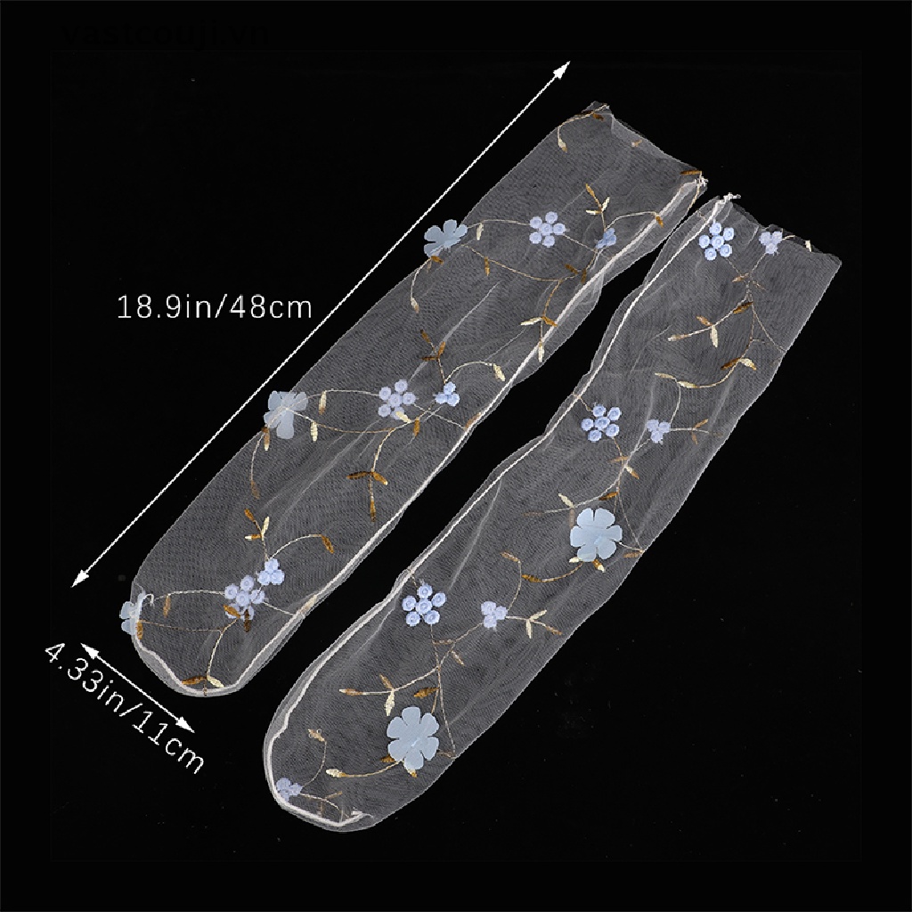 1 Cặp Vớ Ren Hoa Mỏng Trong Suốt Đơn Giản Thời Trang Xuân Hè Cho Nữ