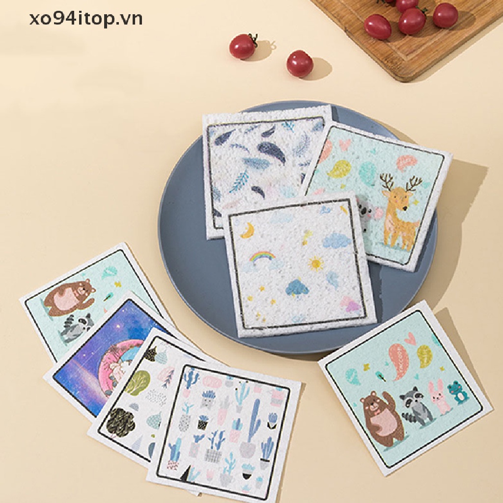 Xoitop Khăn Lau Chén Dĩa Thấm Hút Tốt 17cm