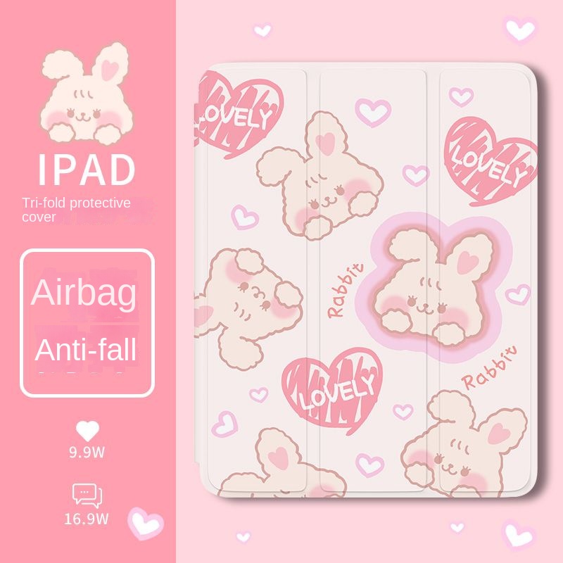 Bao Da Máy Tính Bảng Nắp Gập Ba Ngăn Đựng Bút Cho iPad Air4 2021 Pro 11 gen9 gen8 gen710.2 7th 8th Air3 / Pro 10.5 mini4 / 5 Ốp