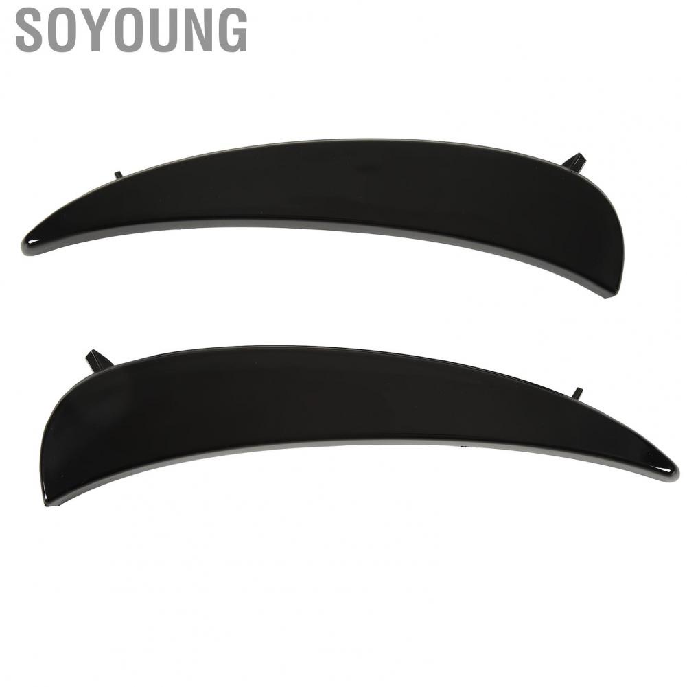 Soyoung Fog Grille Air Vent Canard  Front Bumper Trim 213 885 6406 Scratch Resistant for E‑Class W213 C238 AMG Line Facelift