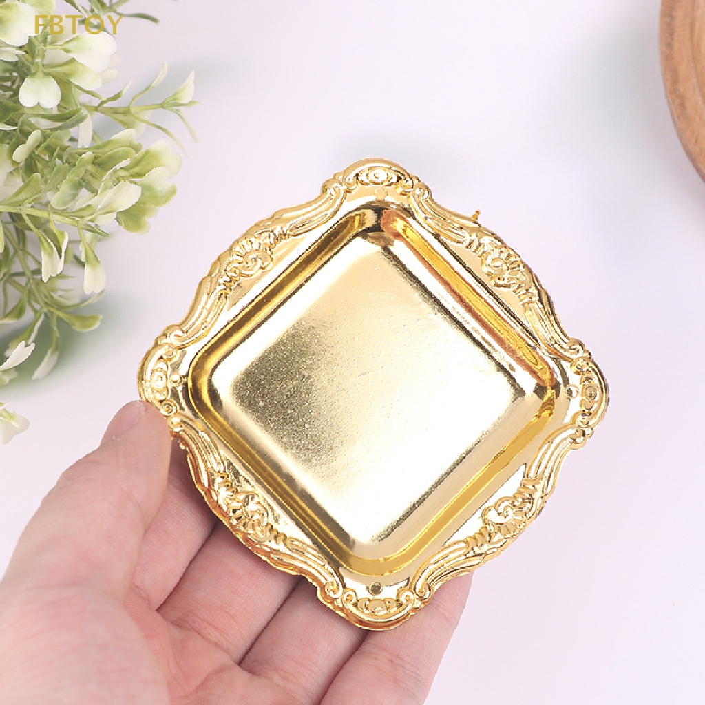 Set 2 Khay Trà Mini Bằng Nhựa Trang Trí Nhà Búp Bê