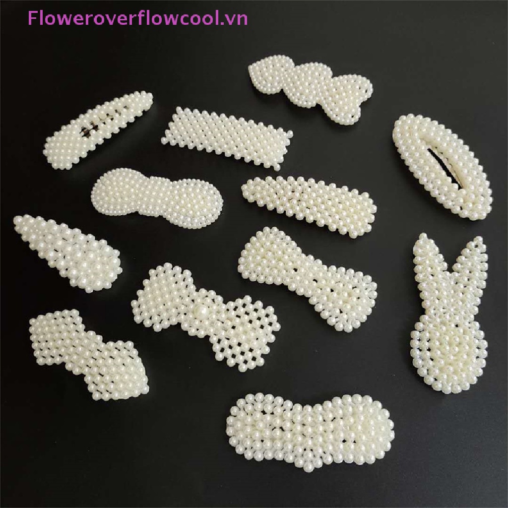 Kẹp Tóc Đính Nút Ngọc Trai Thời Trang Cho Nữ