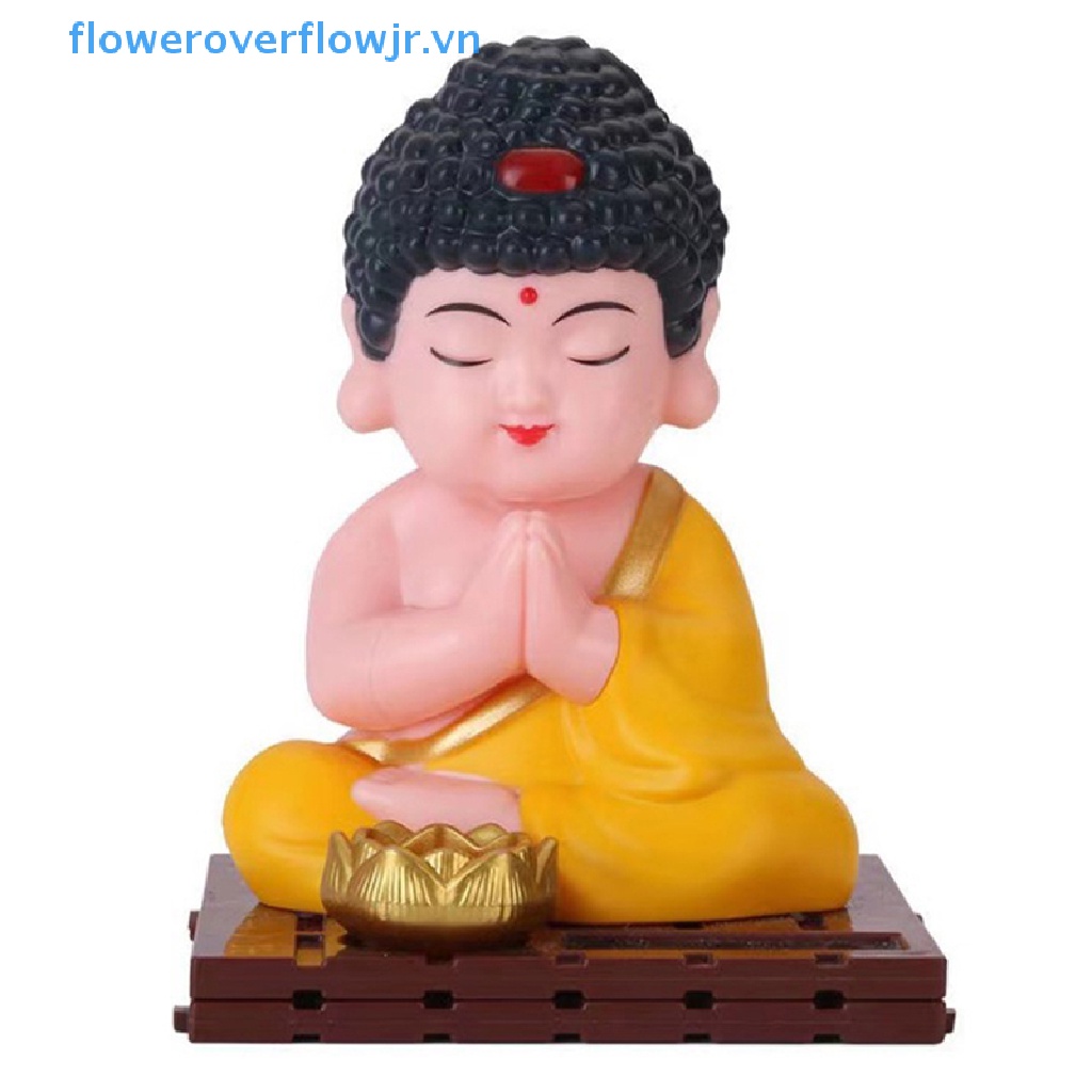 Tượng Phật May Mắn Trang Trí Nội Thất Xe Hơi Sử Dụng Năng Lượng Mặt Trời