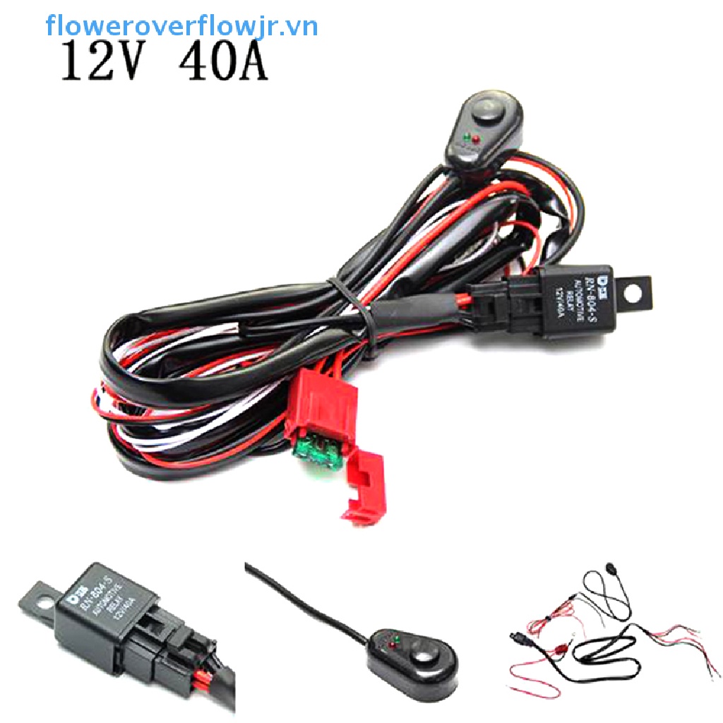 Bộ Công Tắc Điều Khiển Dây Đèn LED 12V Cho Xe Hơi Offroad