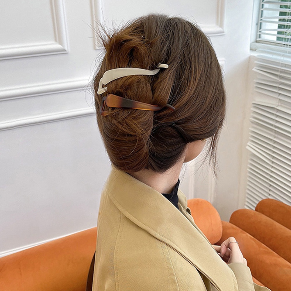 Kẹp Tóc Dạng Xoắn Trong Suốt Màu Trơn Sáng Tạo