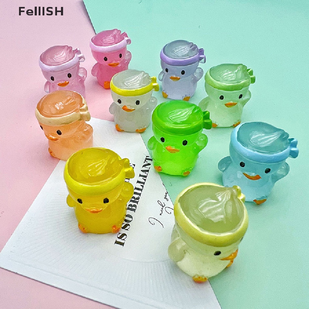 Bộ 2 Đồ trang trí Chú Vịt Dạ Quang Dễ Thương Dùng Trang Trí 439br