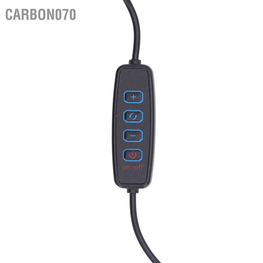 Carbon070 Hội Nghị Video 5.5in Lấp Đầy Đèn LED Vòng 3 Chế Độ 10 ​​Cấp Nguồn USB Máy Tính Để Bàn RBG Laptop Kẹp