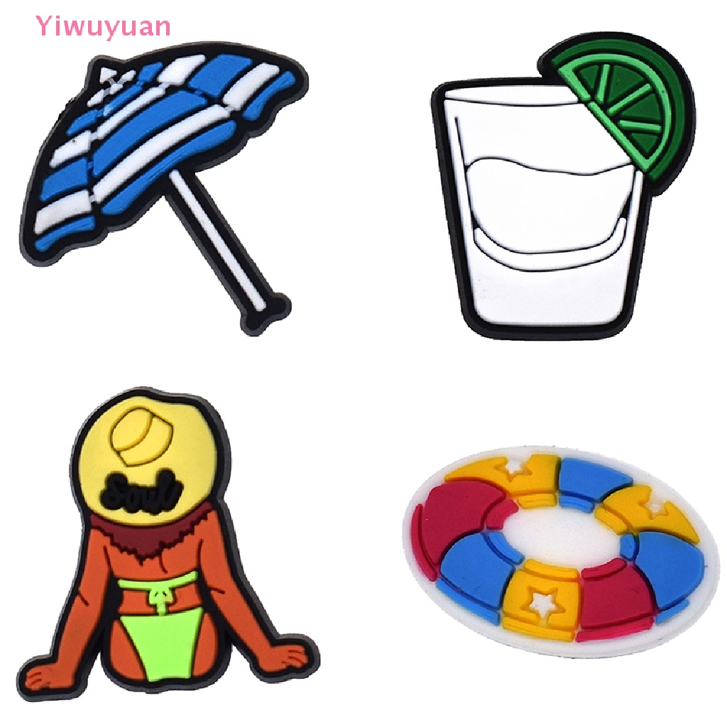 1 Phụ Kiện Khóa Giày Chủ Đề Mùa Hè Bằng Nhựa PVC Mới