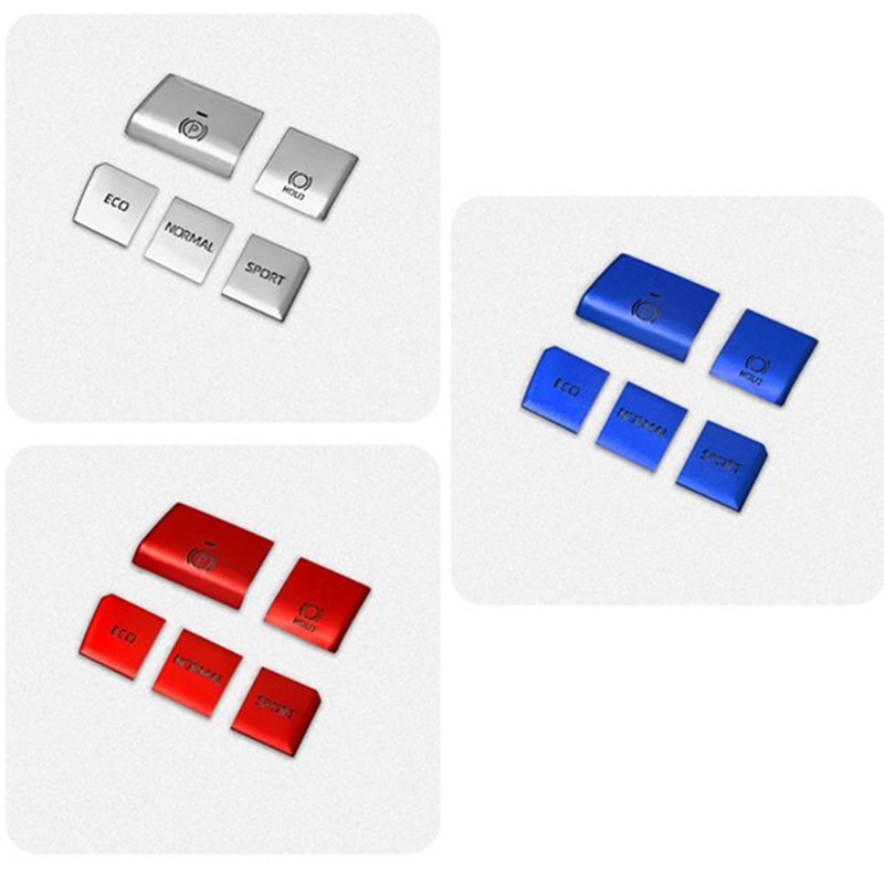 Bộ 5 Miếng Dán Nút Điều Khiển Trung Tâm Đa Phương Tiện Màu Đỏ Cho Toyota RAV4 2019-2021