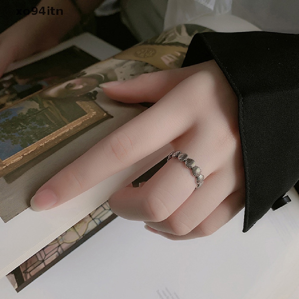 Nhẫn Đồng Dạng Mở Hình Vỏ Sò May Mắn Cho Cặp Đôi