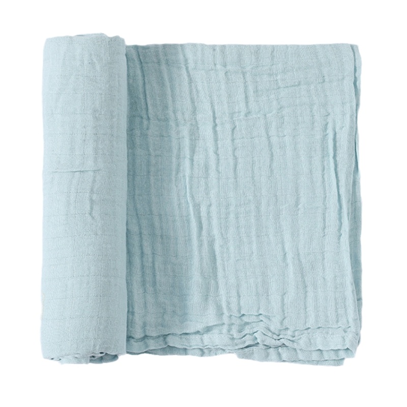 Chăn Quấn Em Bé Chất Liệu Cotton Mềm Mại Màu Trơn Trung Tính