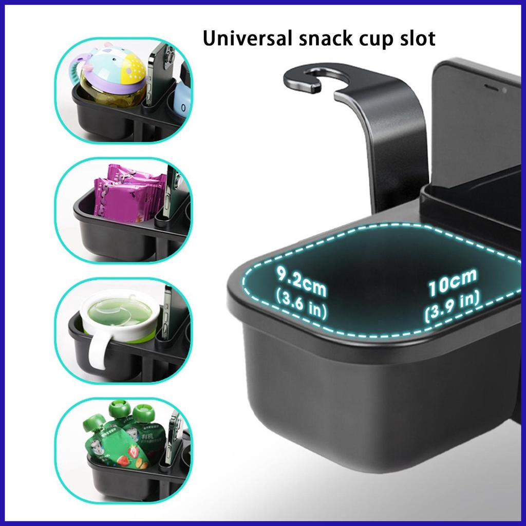 Khay Đựng Thức Ăn / Đồ Uống 3 Trong 1 4 Ngăn Bằng Silicone Dẻo Tiện Dụng Cho Xe Hơi