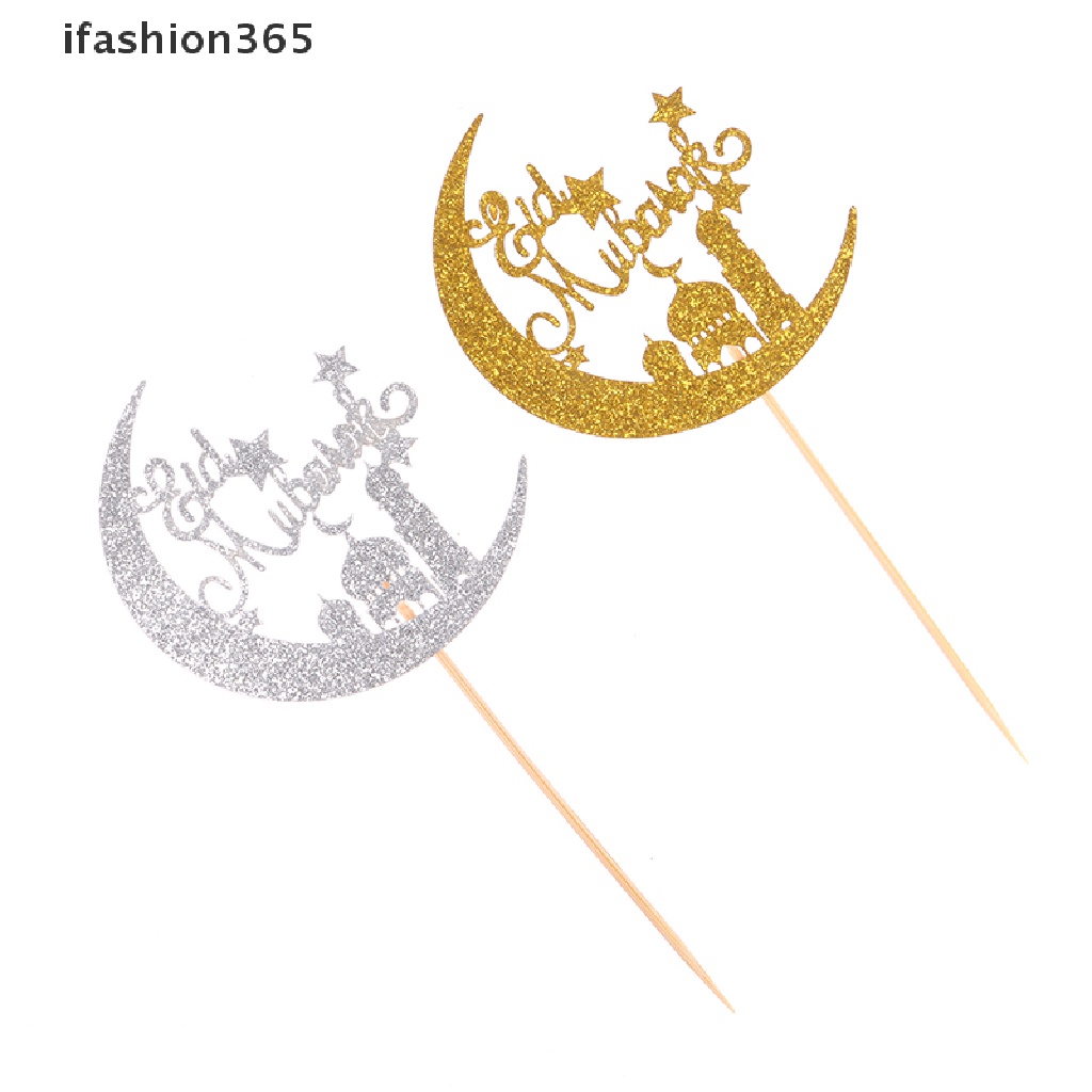 Topper Bằng Acrylic Dùng Trang Trí Bánh Kem DIY ifashion365] Eid Mubarak