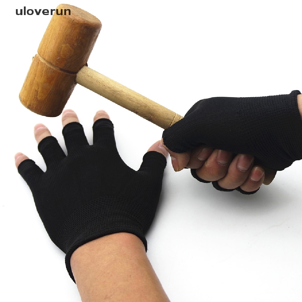 Găng Tay Len Cotton Hở Ngón Thời Trang Cho Nam Nữ