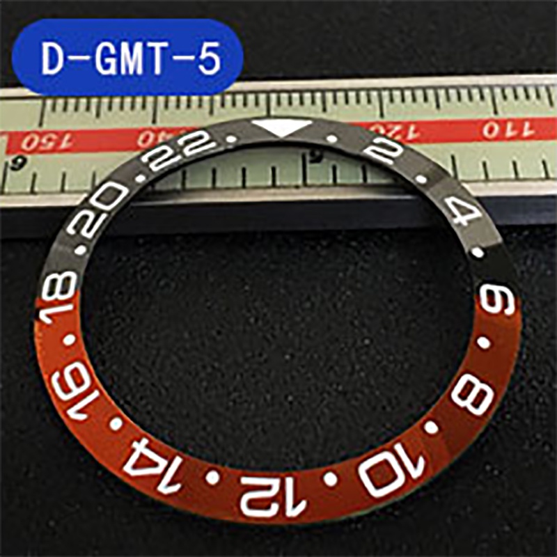 38mm Đồng hồ gốm viền chèn vòng thay thế GMT cho phụ kiện Seiko SKX007 RLX
