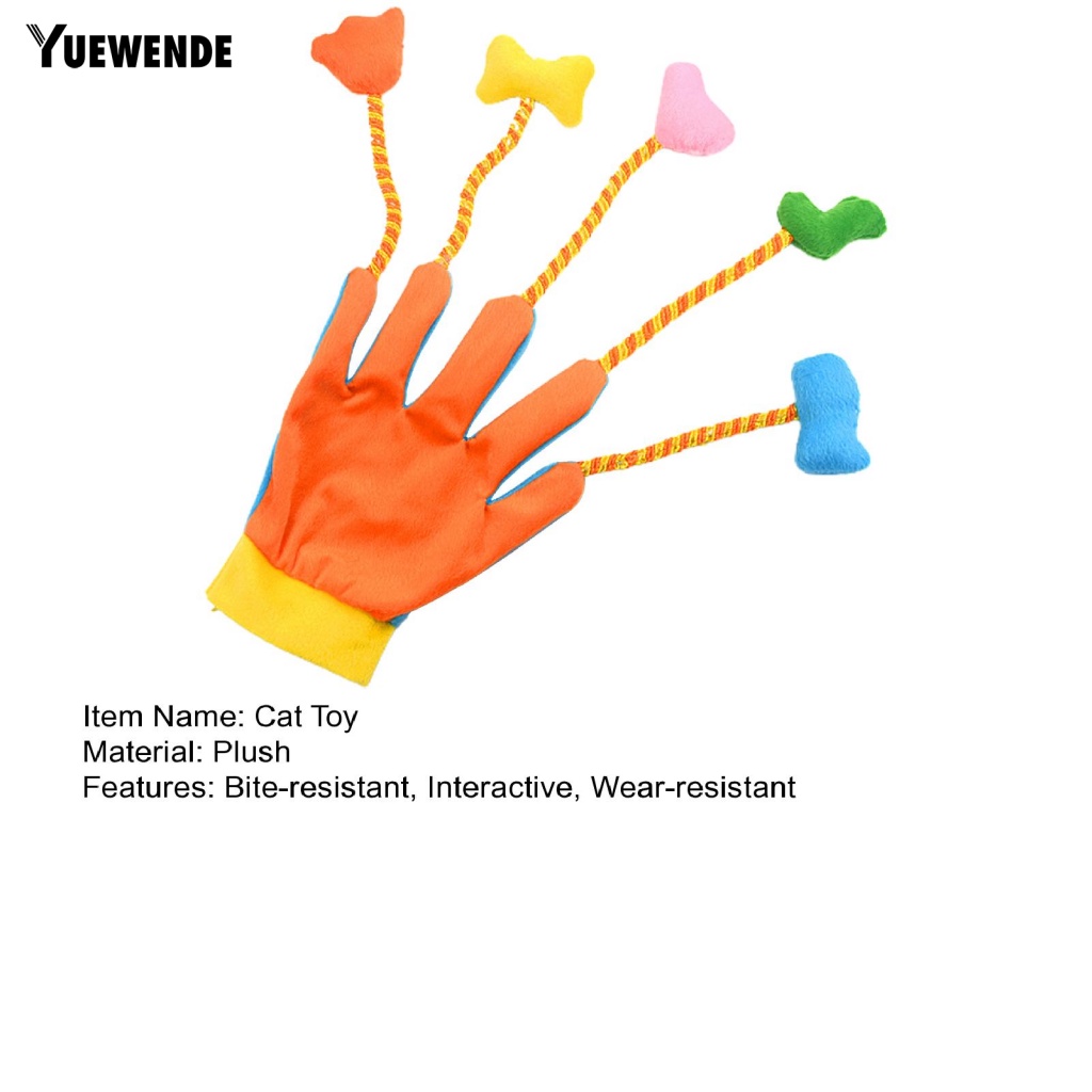 Găng Tay Bông Tua Rua Năm Ngón Chống Mài Mòn Đồ Chơi Cho Mèo