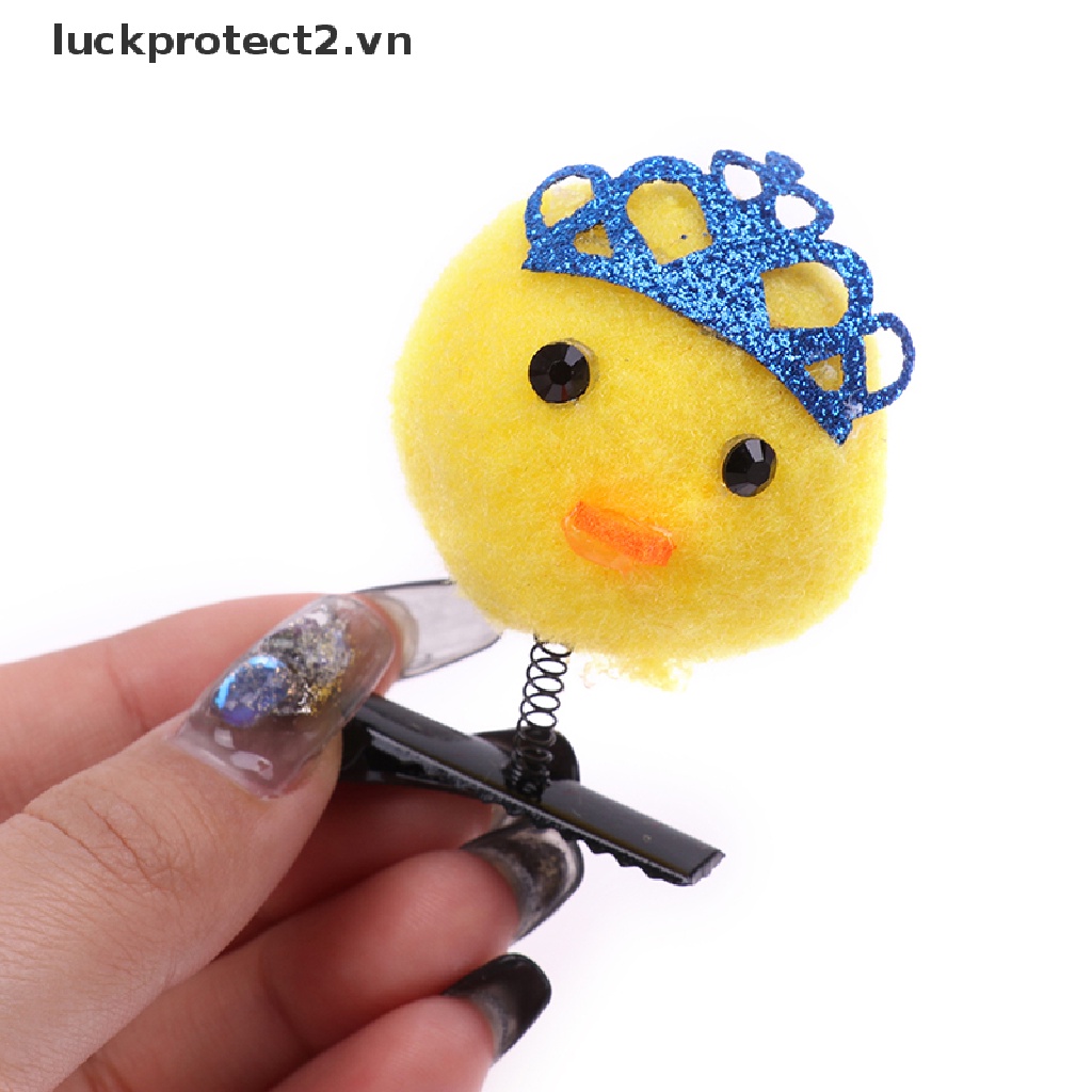 Kẹp Tóc Hình Chú Vịt Vàng May Mắn Cho Bé