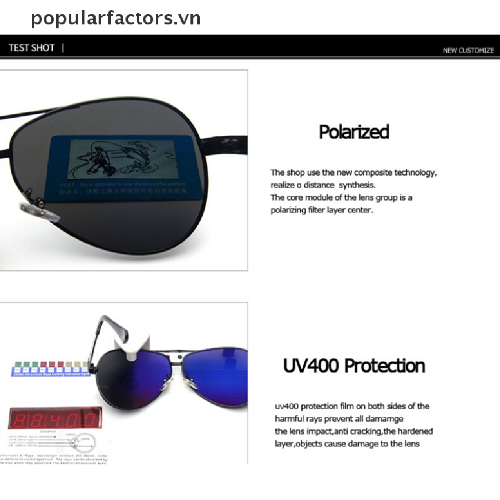 Kính Mát Phân Cực Gọng Kim Loại Phong Cách Vintage Mercedes Benz