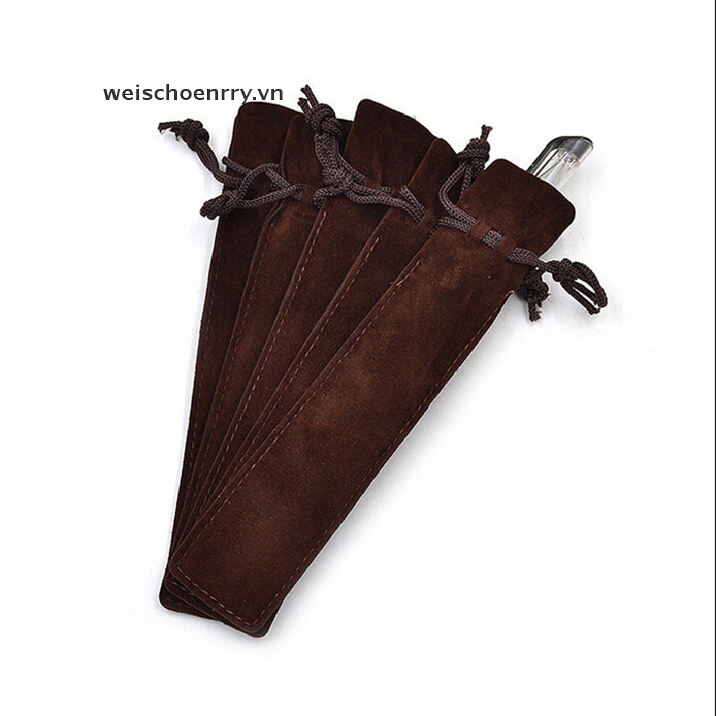 Bộ 5 Túi Đựng Bút Bằng Nhung Hình Vuông Tiện Dụng