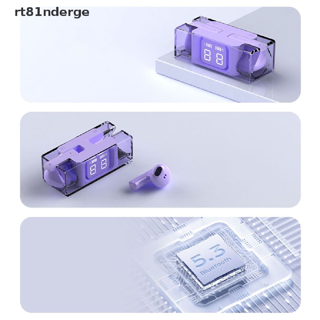 Tai Nghe Nhét Tai Bluetooth 5.3 Không Dây TWS Trong Suốt Kèm Mic Chất Lượng Cao