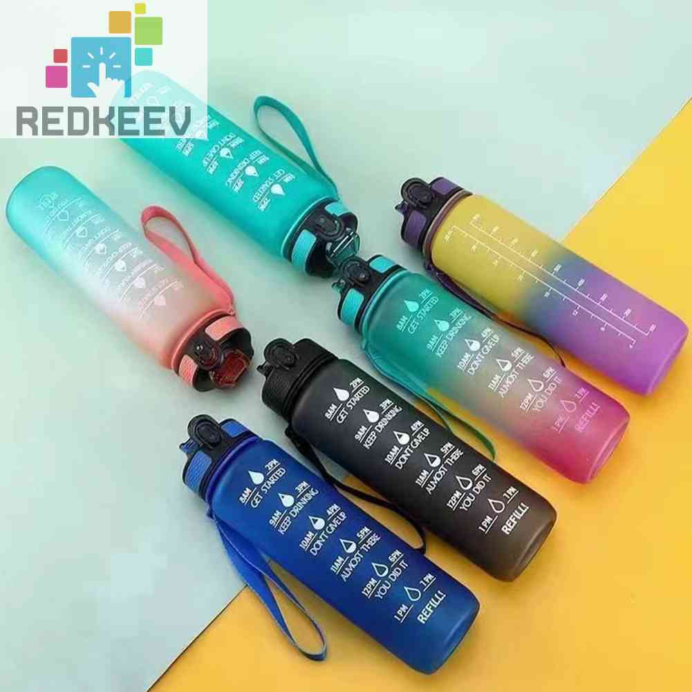 Bình Nước 1000ml Kèm Ống Hút Tiện Lợi Cho Người Lớn Và Trẻ Em