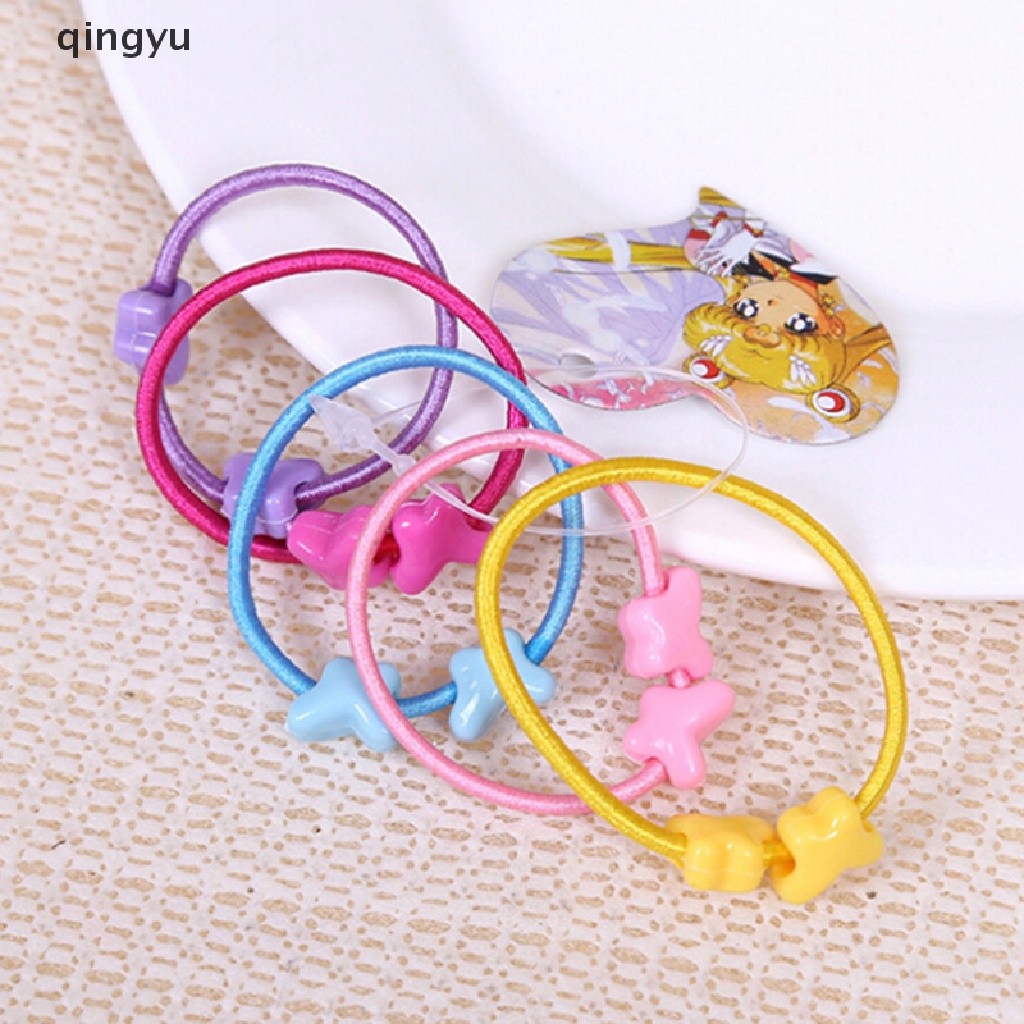 Bộ 50 Dây Buộc Tóc Cao Su Co Giãn Xinh Xắn Cho Bé Gái