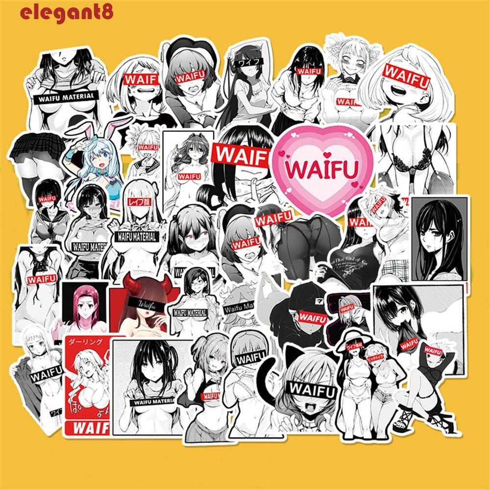 Set 51 Miếng Dán Hoạt Hình Chống Nước Trang Trí Laptop Ván Trượt