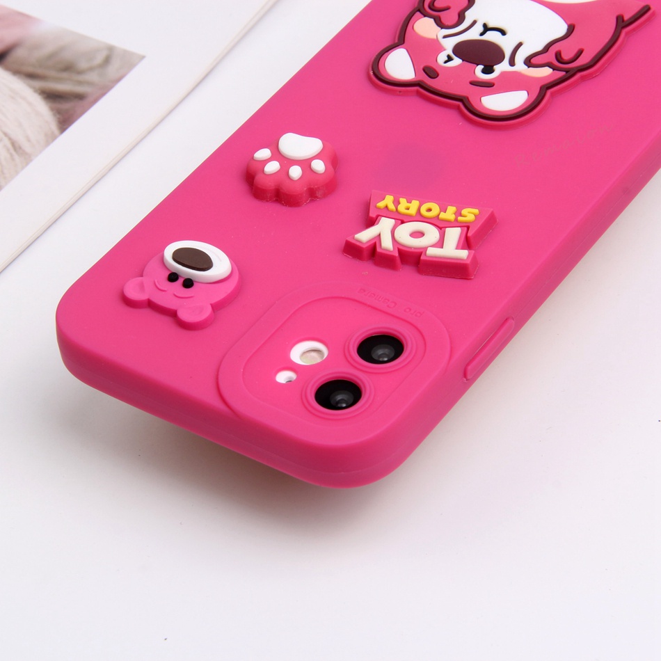 Ốp Điện Thoại Silicon Dẻo Hình Gấu 3D iPhone 11 12 13 14 Pro MAX Plus Mini X XR XS MAX 6 S 7 8 Plus SE 2020 11Pro 12pro 13Pro