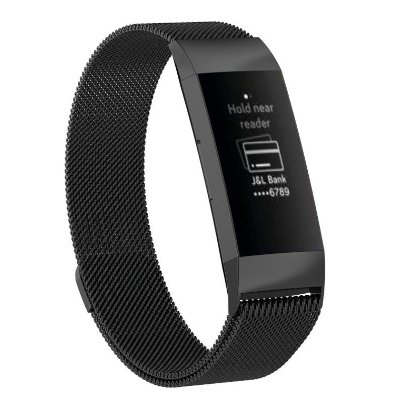 Dây Đeo Inox Milan Cho Đồng Hồ Thông Minh Fitbit Charge 3 4 SE 2