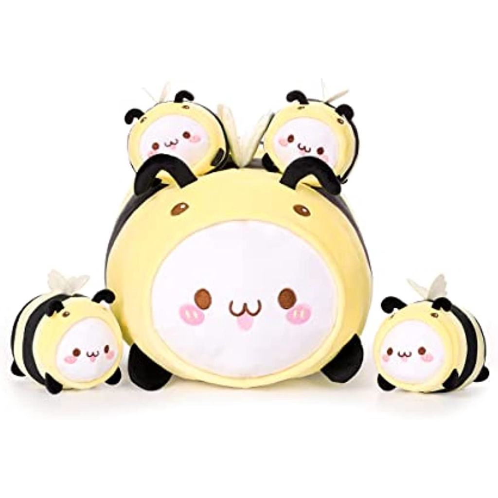 Đồ chơi nhồi bông 5 Trong 1 Siêu Mềm Mại Với 4 Chú Mèo Con / Ong Dễ Thương Cho Bé