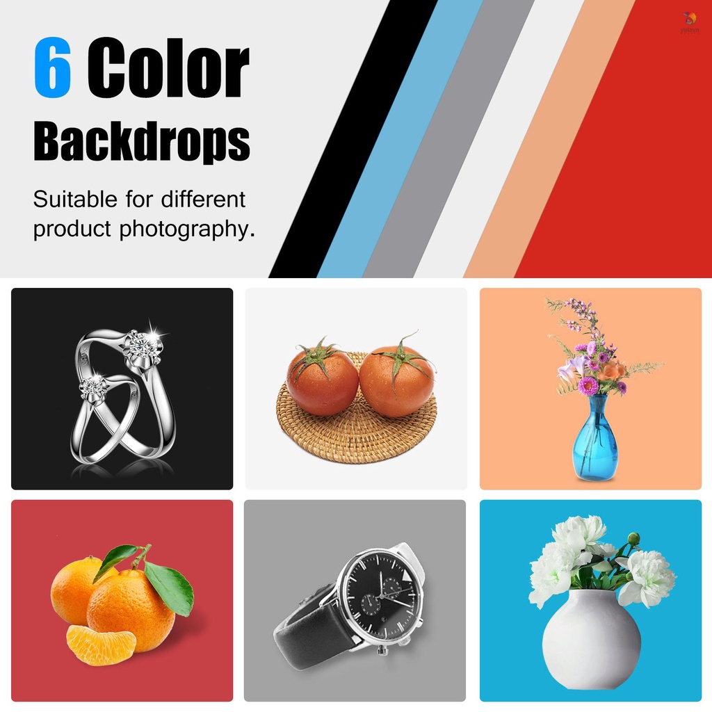 Hộp Đèn Chụp Ảnh Andoer 40cm / 15.7inch 10W Mini 5500K Có 6 Màu Có Kẹp Gắn Điện Thoại / Trang Sức