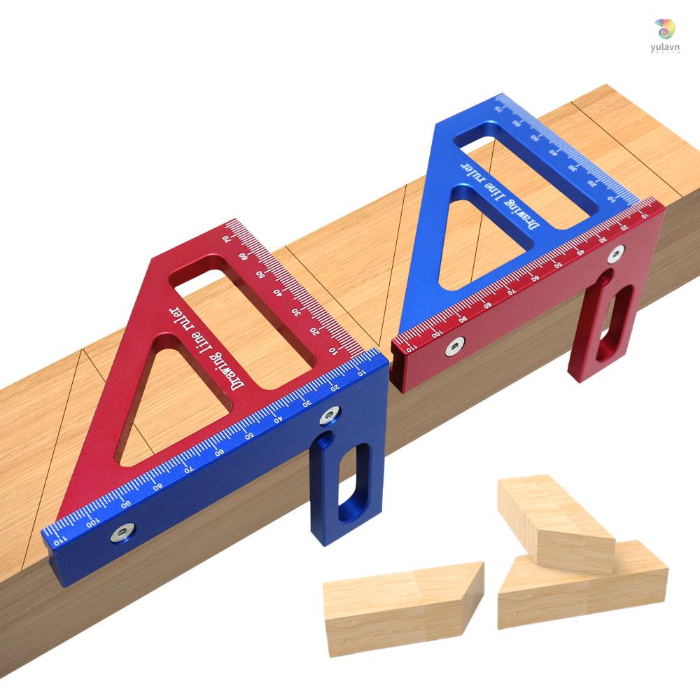 Thước Đo Gỗ 45 / 90 Độ Bằng Hợp Kim Nhôm Chất Lượng Cao
