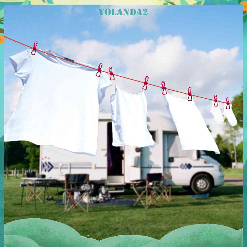 Dây Phơi Quần Áo Có Thể Gấp Gọn Kèm Kẹp Tiện Dụng Cho Gia Đình / Ban