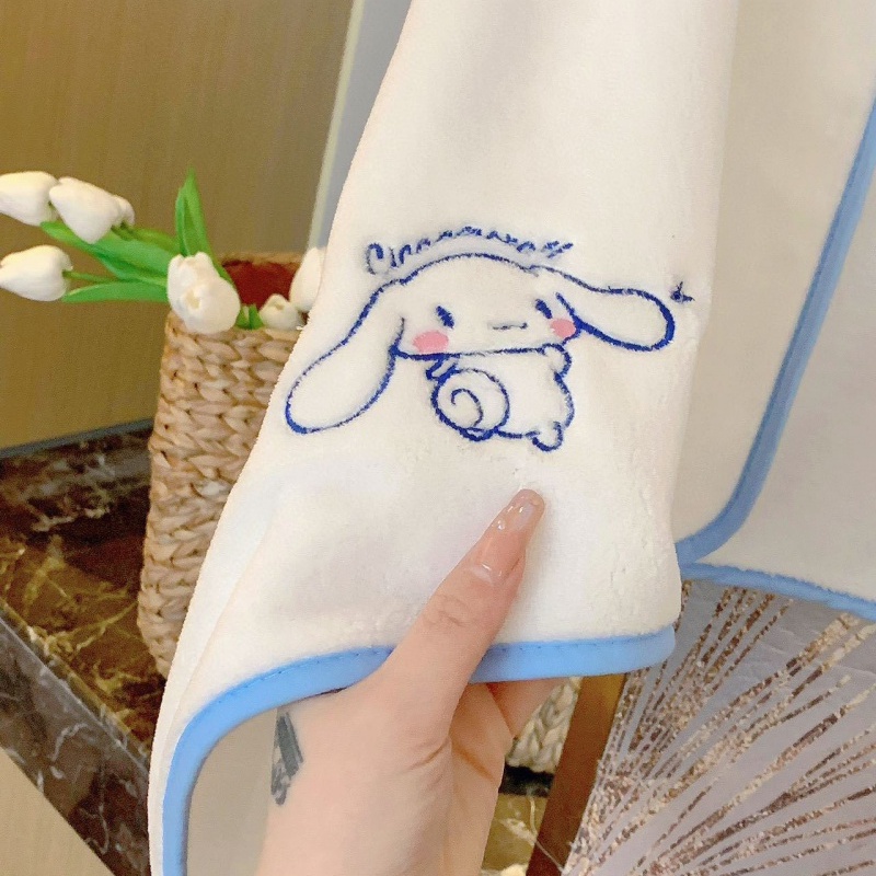 Khăn Tắm Quấn Ngực Thấm Hút Nước Nhanh Khô In Hình Cún Yugui Hoạt Hình Dễ Thương