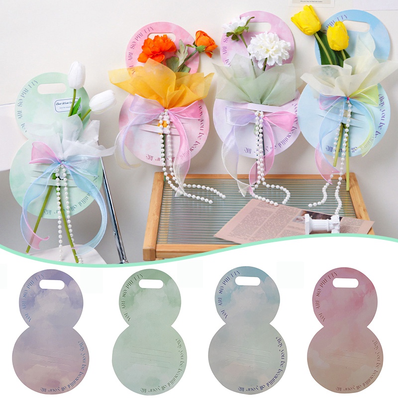 Thiệp Chúc Mừng Bó Hoa Cầm Tay DIY Sáng Tạo Trang Trí Tiệc